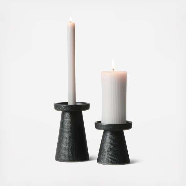 Storied Home Stoneware Candle Holder - Thumbnail 2
