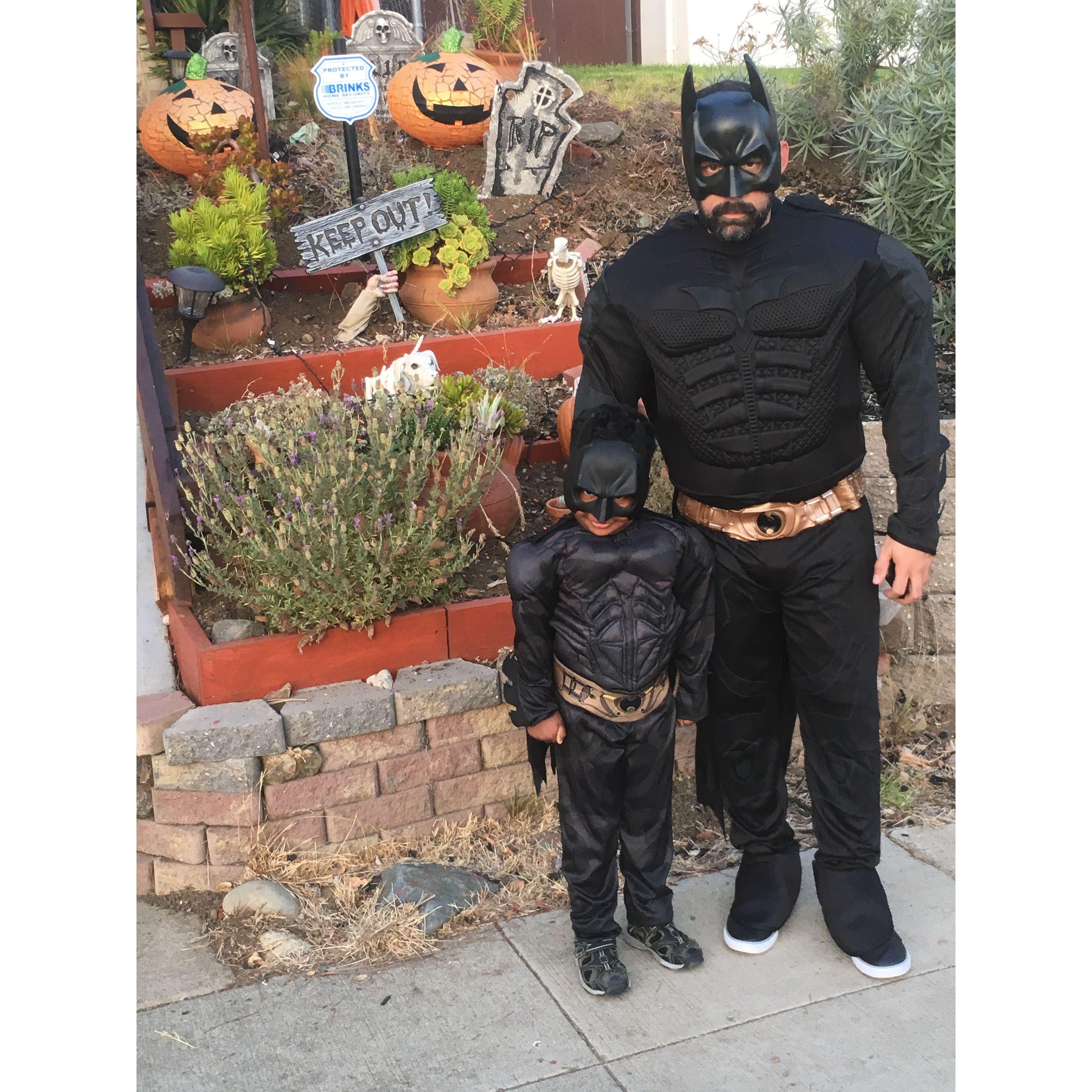 First Halloween we ever spent with Mike - 2018 matching Batmans