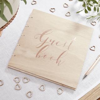 Beautiful Botanics Wooden Guestbook