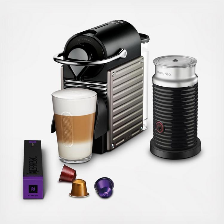 Breville, Nespresso Pixie Single-Serve Espresso Machine with Aeroccino Milk  Frother - Zola