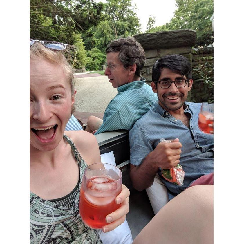 Philly, off to feed the goats.