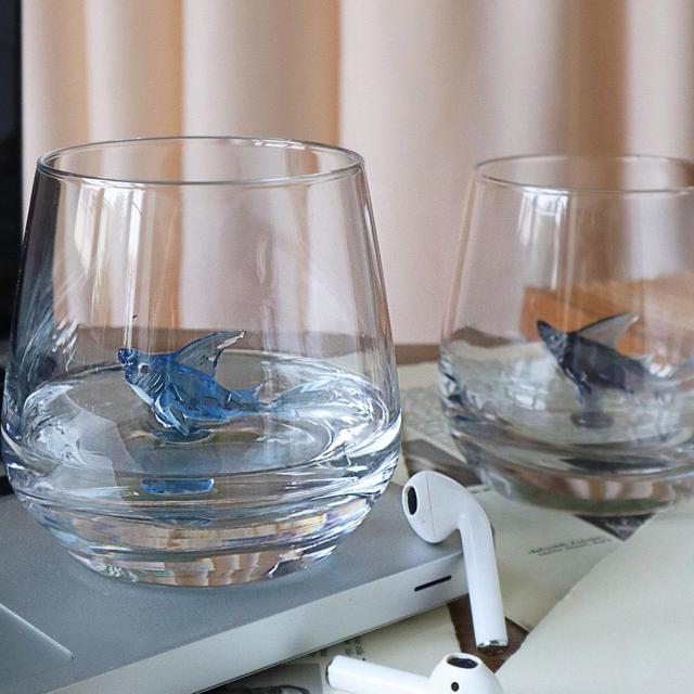 Shark Drink Glasses, beach glass mug, water cup, ocean animal mug, jaws, glassware, drinkware, funny whiskey glasses, surf, best friend gift