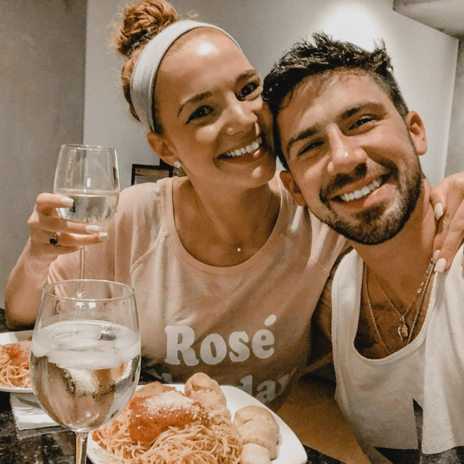 First dinner at our apartment together