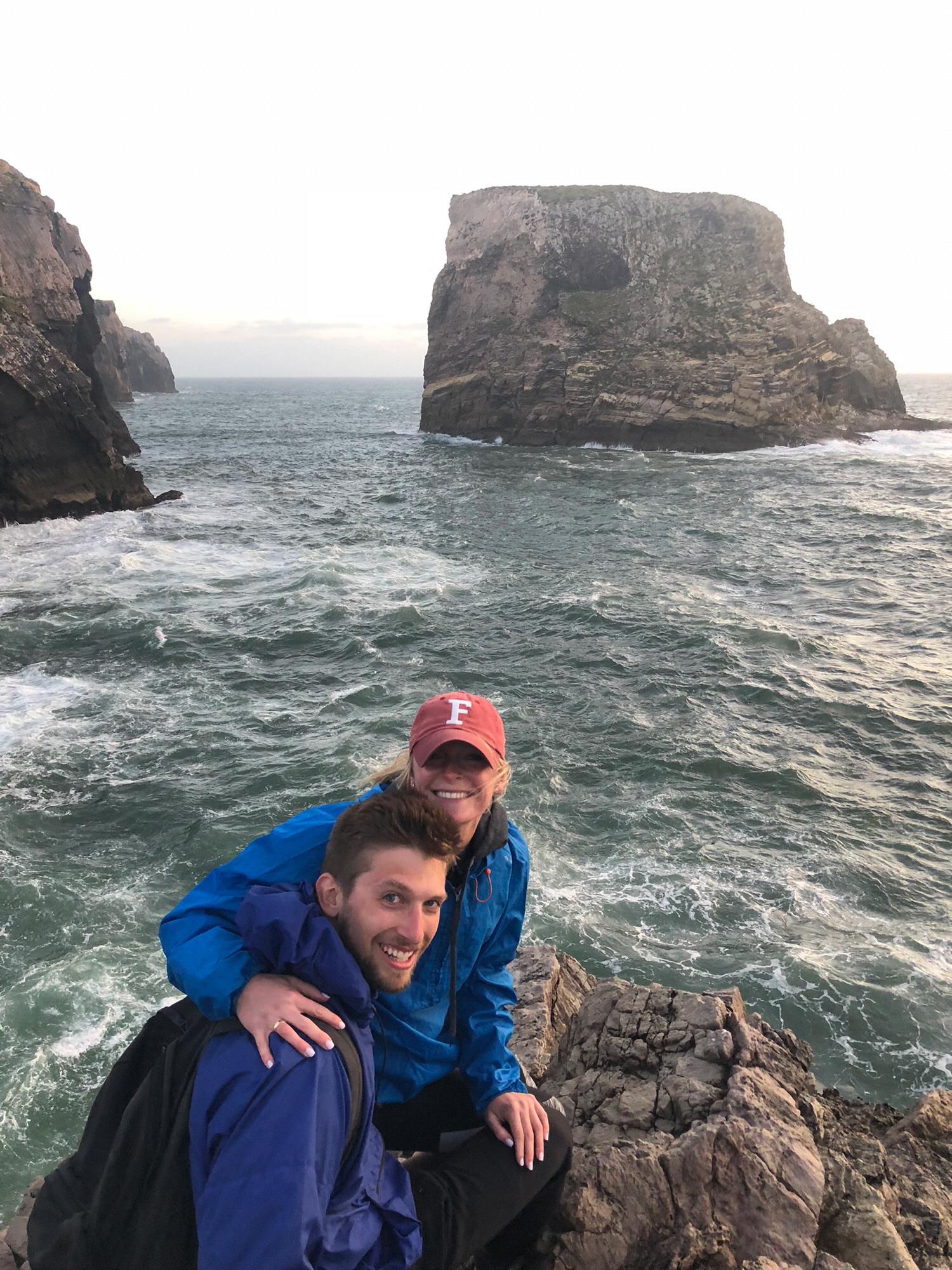 Algarve, Portugal. Diane's hat flew off and she nearly jumped for it. In that moment, Jim learned she really does mean "til death" for things she loves