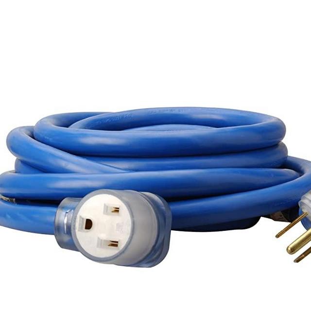 Southwire 19178806 8/3 Heavy-Duty STW 40-Amp/250-Volt Nema 6-50 Blue Welder Extension Cord, 25- Feet, 8-Gauge, STW jacket for Superior Performance, Rated at 40 Amps, 250 Volts and 10,000 Watts