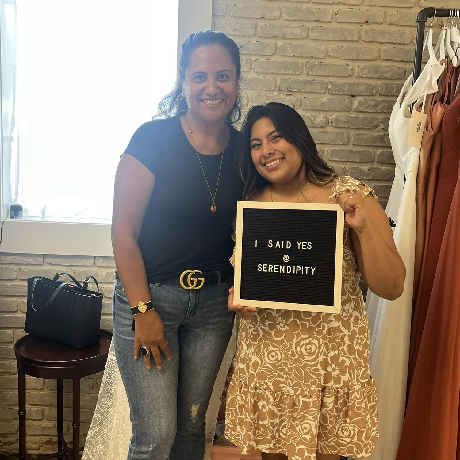 Saying yes to the dress!