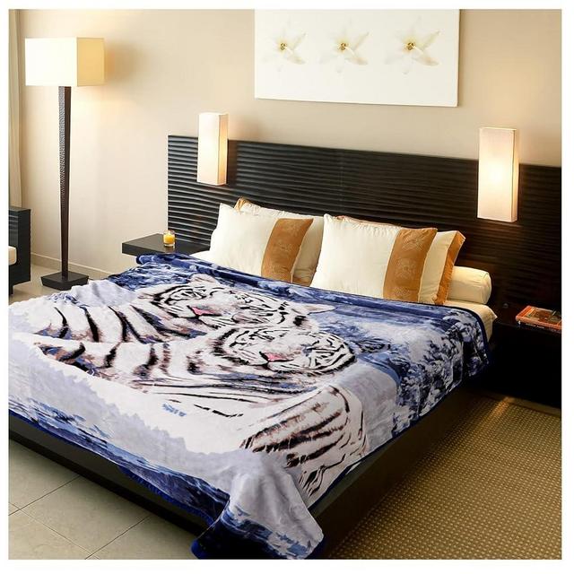 Tiger Blanket Mink Blanket Korean Blanket Heavy Blankets Queen Size Tiger Throw Blanket Korean Mink Blanket Tiger Statue Animal Blanket Bed Warm Blanket Full Queen Animal Blankets Mexican Blanket