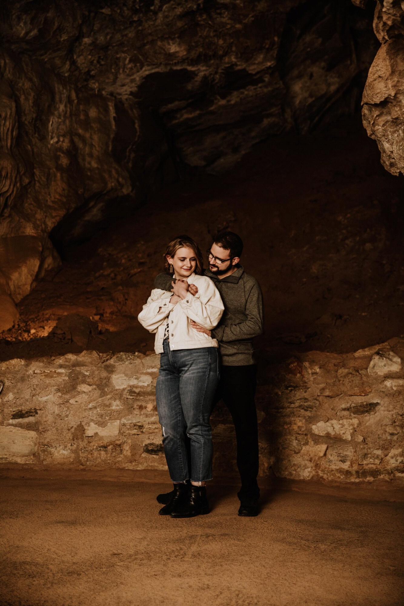 Engagement photo session at INSIDE The Cave of the Winds. Shot by Rachel Veltri.