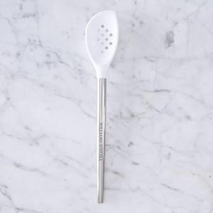Williams Sonoma Stainless-Steel Silicone Slotted Corner Spoon