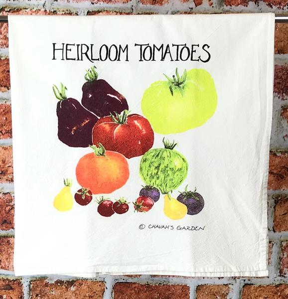 Heirloom Tomatoes Tea Towel, Colorful Dish Cloth