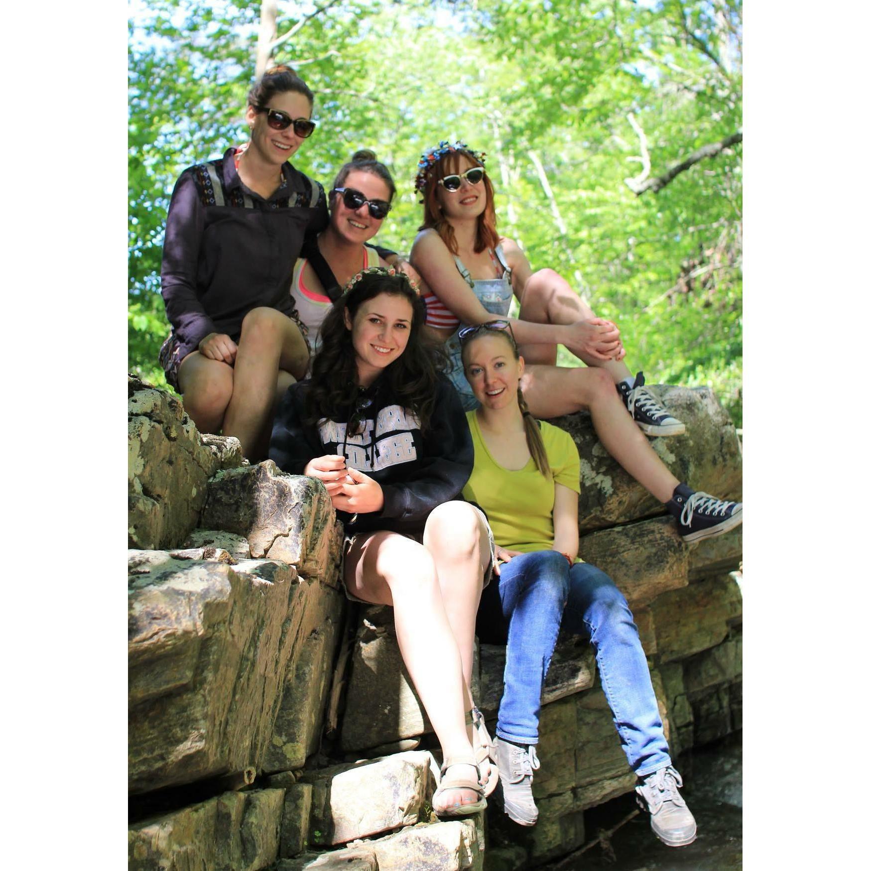 Ellen and the girls, Eagle Rock, VA