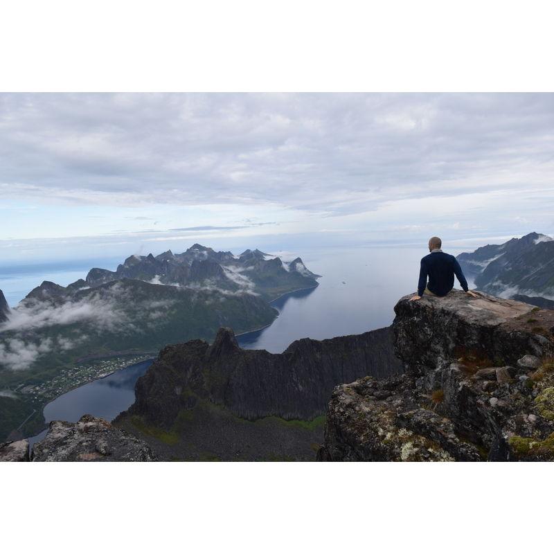 Senja, Norway | Looks like a cliff. Not a cliff.