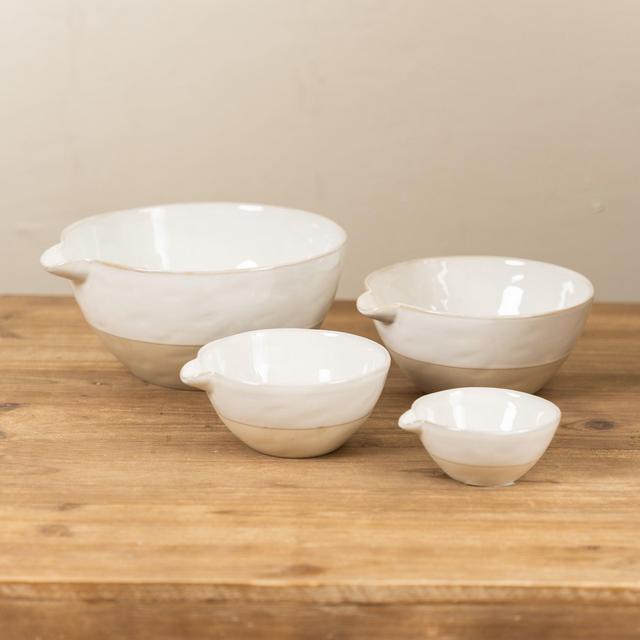 Stoneware Nesting Batter Bowls, Set of 4