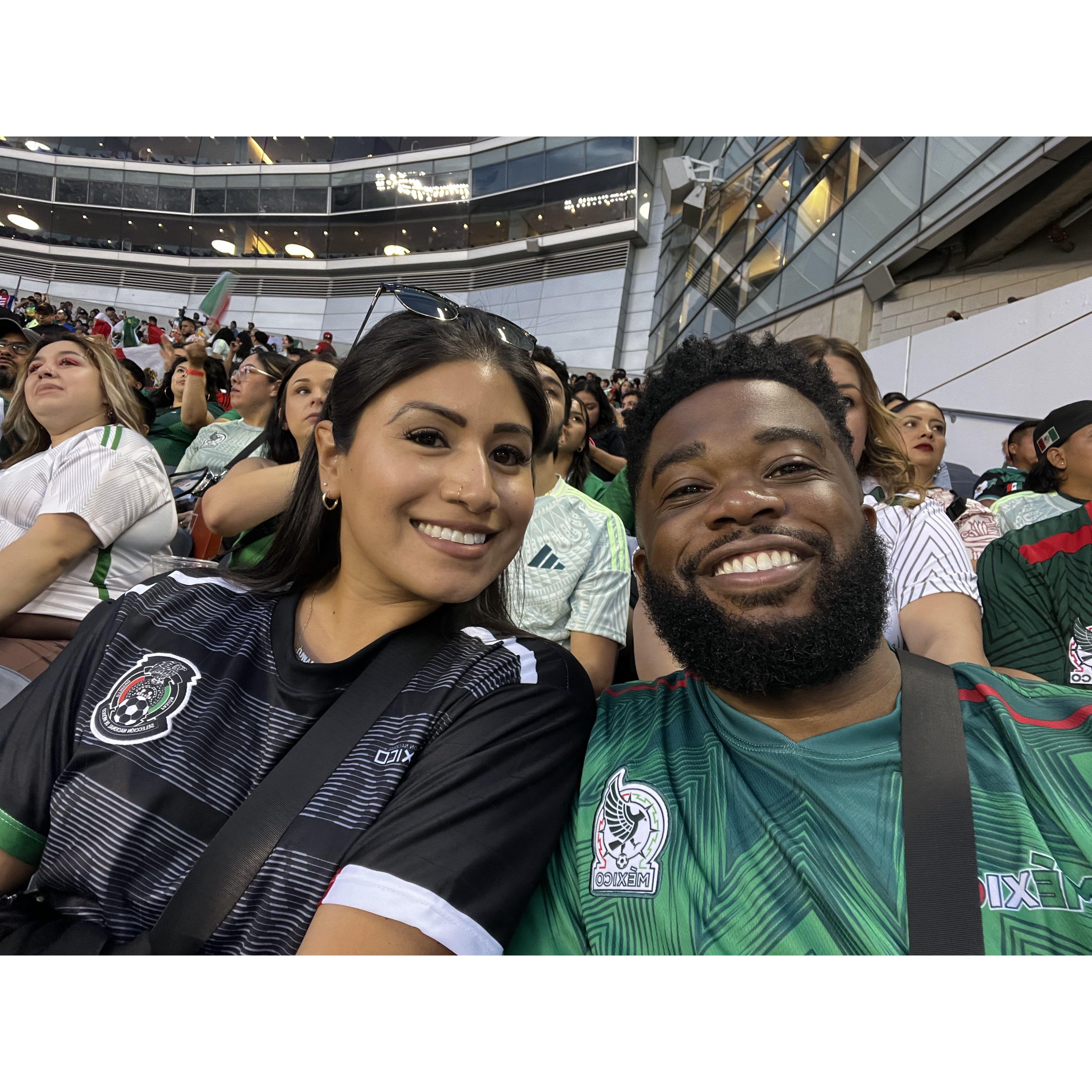 We definitely love Sports. Mexico Soccer game.