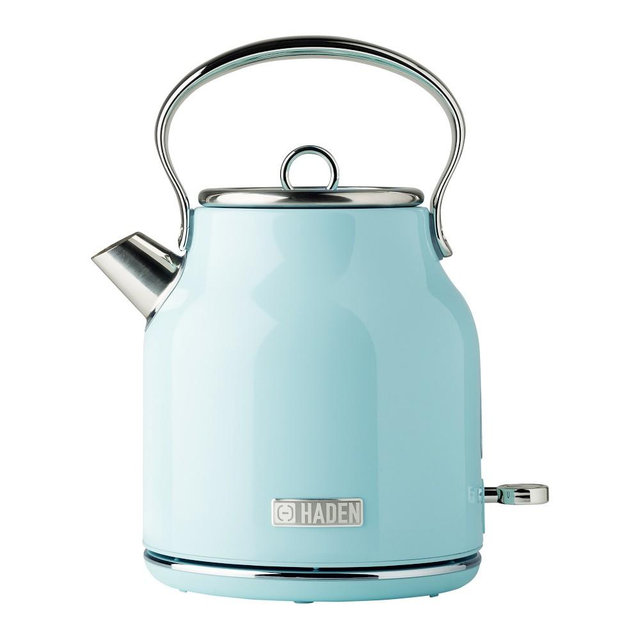 Haden Heritage Stainless-Steel Electric Cordless Kettle, 1.7-L, Turquoise