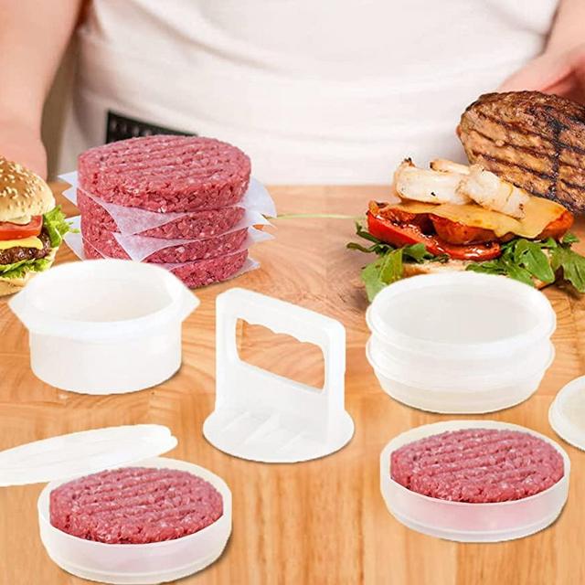 Hamburger Press Patty Maker Freezer Containers - All In One Convenient Package - 10 Pieces Set Hamburger Patty Mold - Essential Tool to Make hamburger Patties – Great gift