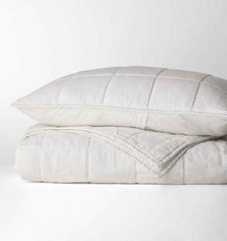 Washed Linen Quilt & Shams - WhiteItem #E9101