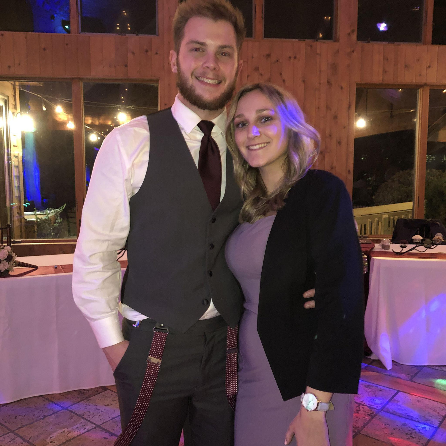 Tyler and Lauren at Tyler's sisters wedding.