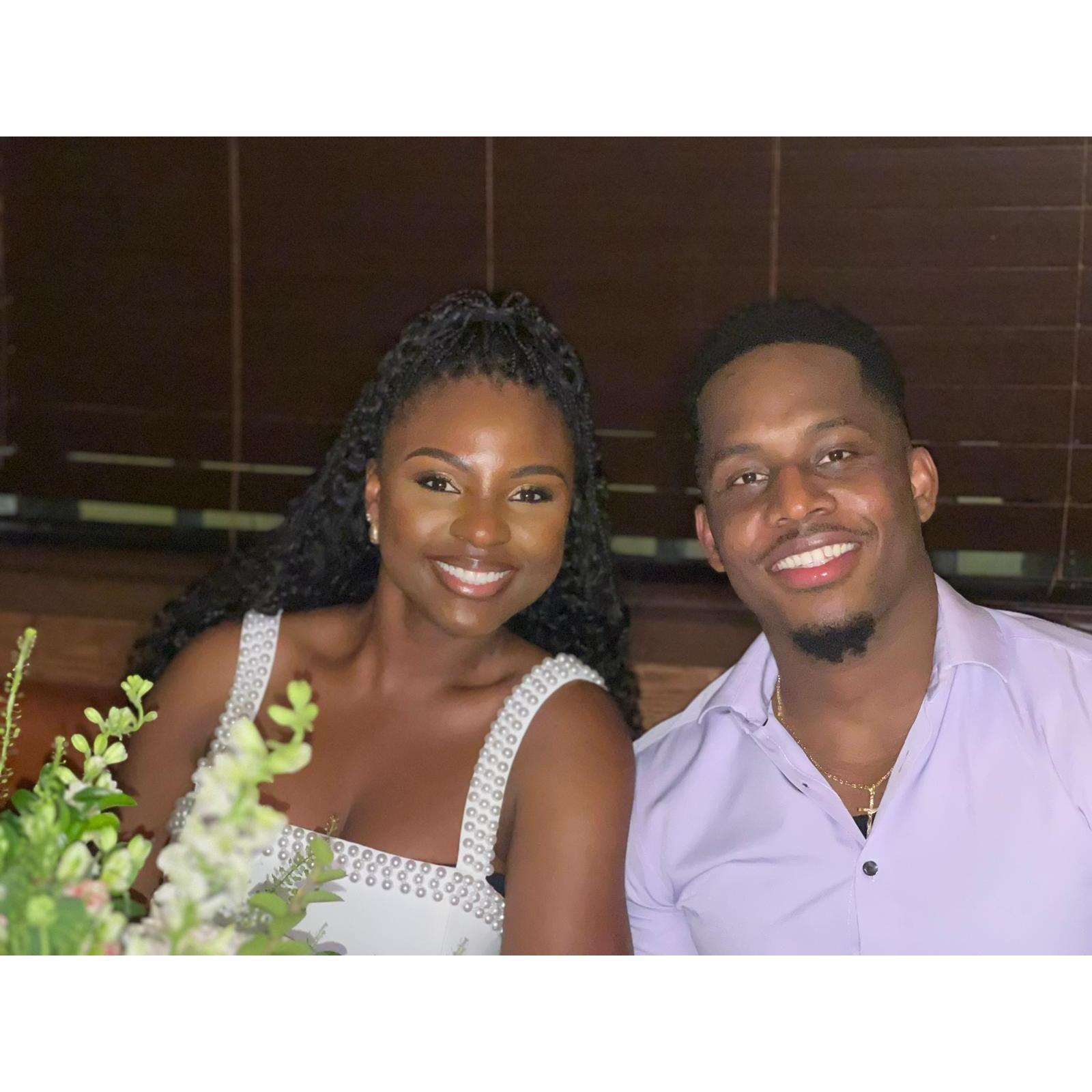 The night we got engaged! We were so happy!