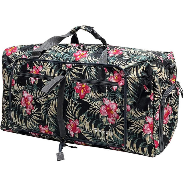 Woogwin Travel Duffel Bag Large Foldable Waterproof Overnight Bag for Beach Swim Bags Pool Sports Gym