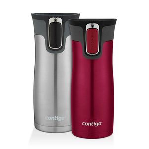 Contigo AUTOSEAL West Loop Travel Mugs, 16 oz., Stainless Steel & Very Berry, 2-Pack