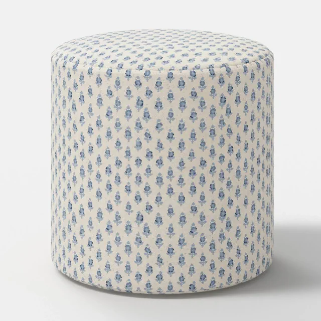 Tambor Ottoman Bagru Block Blue - Threshold™