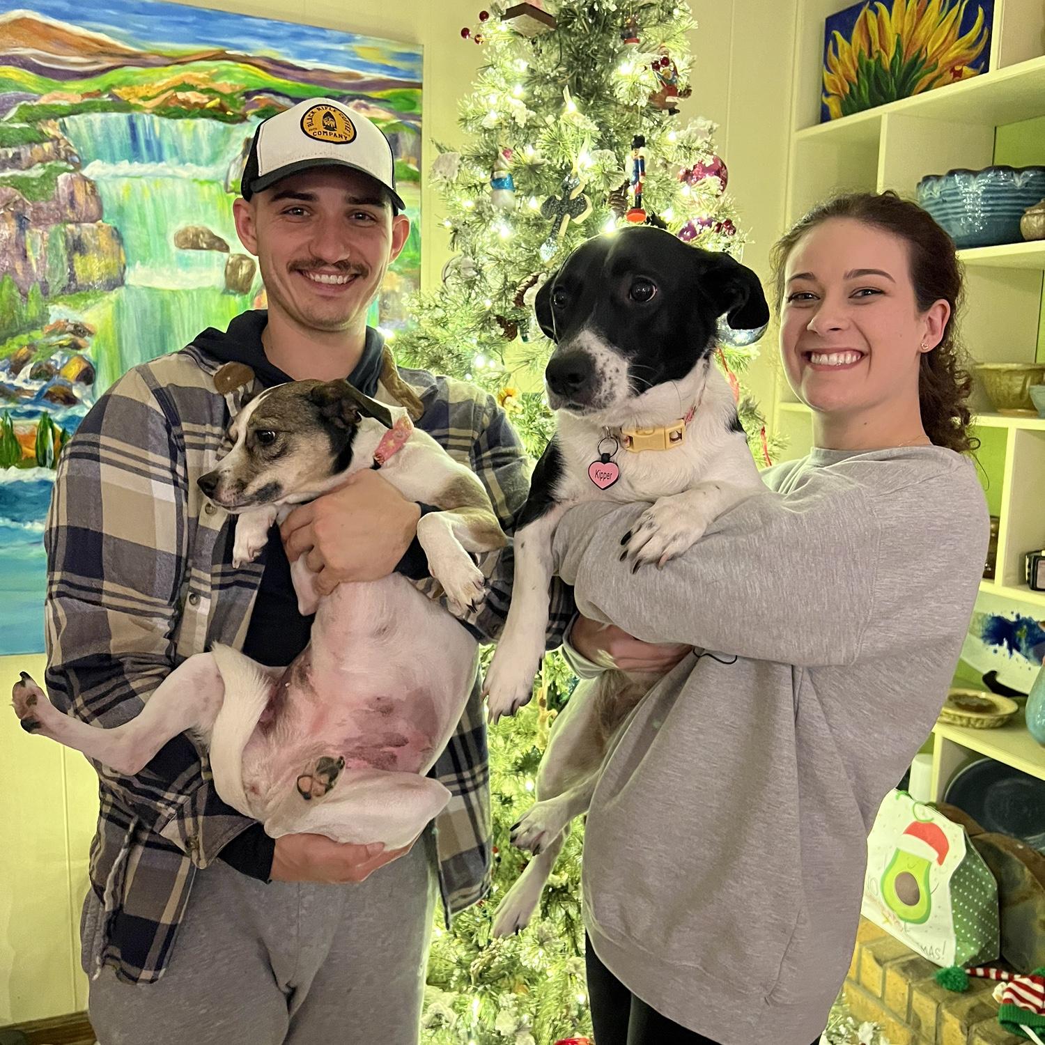 Christmas with Kipper and Moxie.