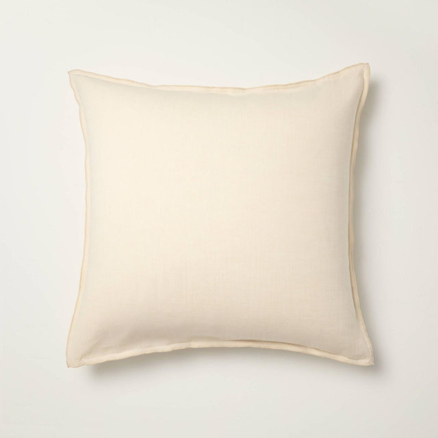26"x26" Solid Euro Square Throw Pillow Tan - Hearth & Hand™ with Magnolia