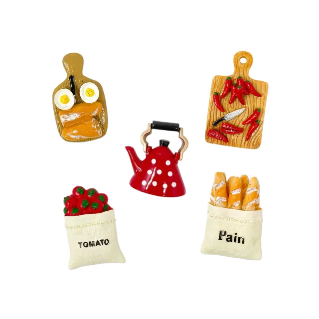 Wrapables 3D Resin Fridge Magnets, Food Simulation Refrigerator Magnets for Kitchen , Lunch