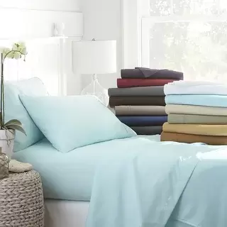 Becky Cameron Luxury Ultra Soft 4-piece Bed Sheet Set - King - Aqua