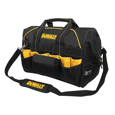DEWALT  Black and Yellow Polyester 18-in Zippered Tool Bag