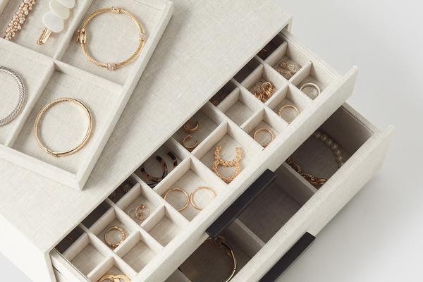 Marie Kondo Linen Jewelry Organization & Storage Box