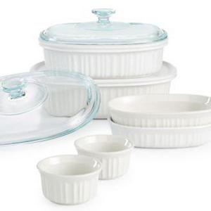 Corningware - French White 10-Pc. Bakeware Set, Created for Macy's