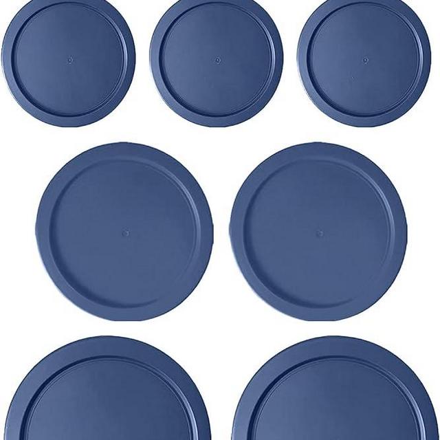 Replacement Lids for Pyrex Containers (2) 1-Cup (3) 2-Cup (2) 4-Cup (2) 7-Cup (Blue)