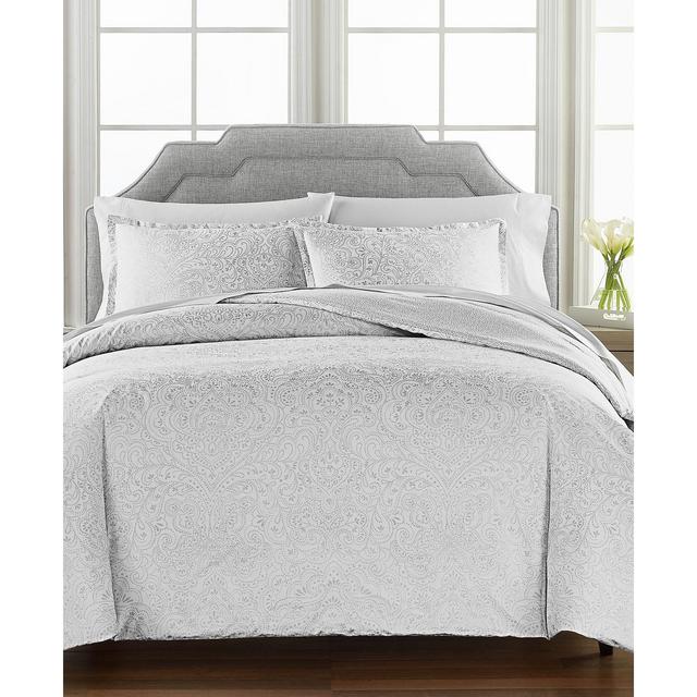 Martha Stewart Collection Metallic Paisley 3 Pc Comforter Set, Full/Queen, Created for Macy's