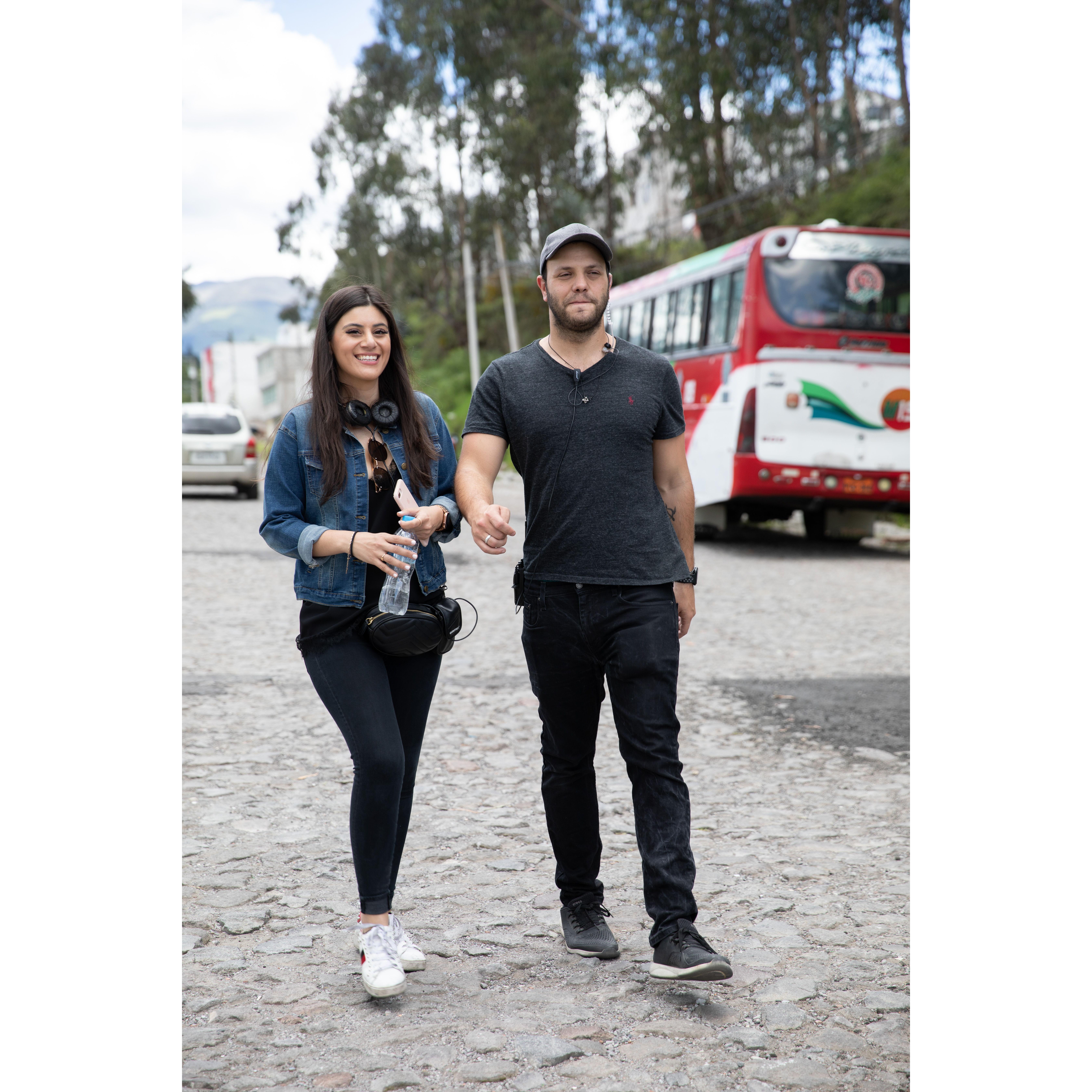 Our favorite place to be together...on set!