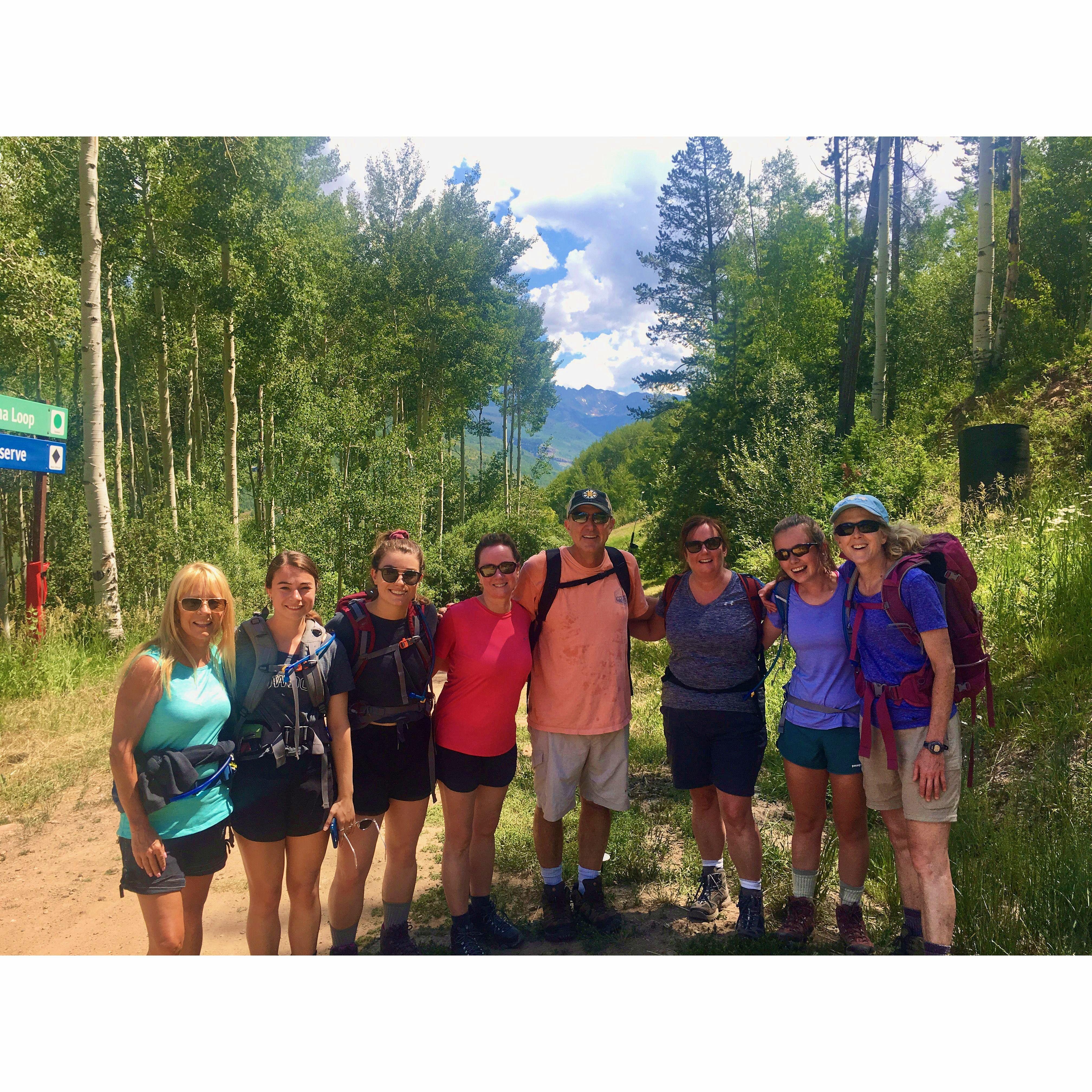 Dave's family with his sister Ramsey in Vail