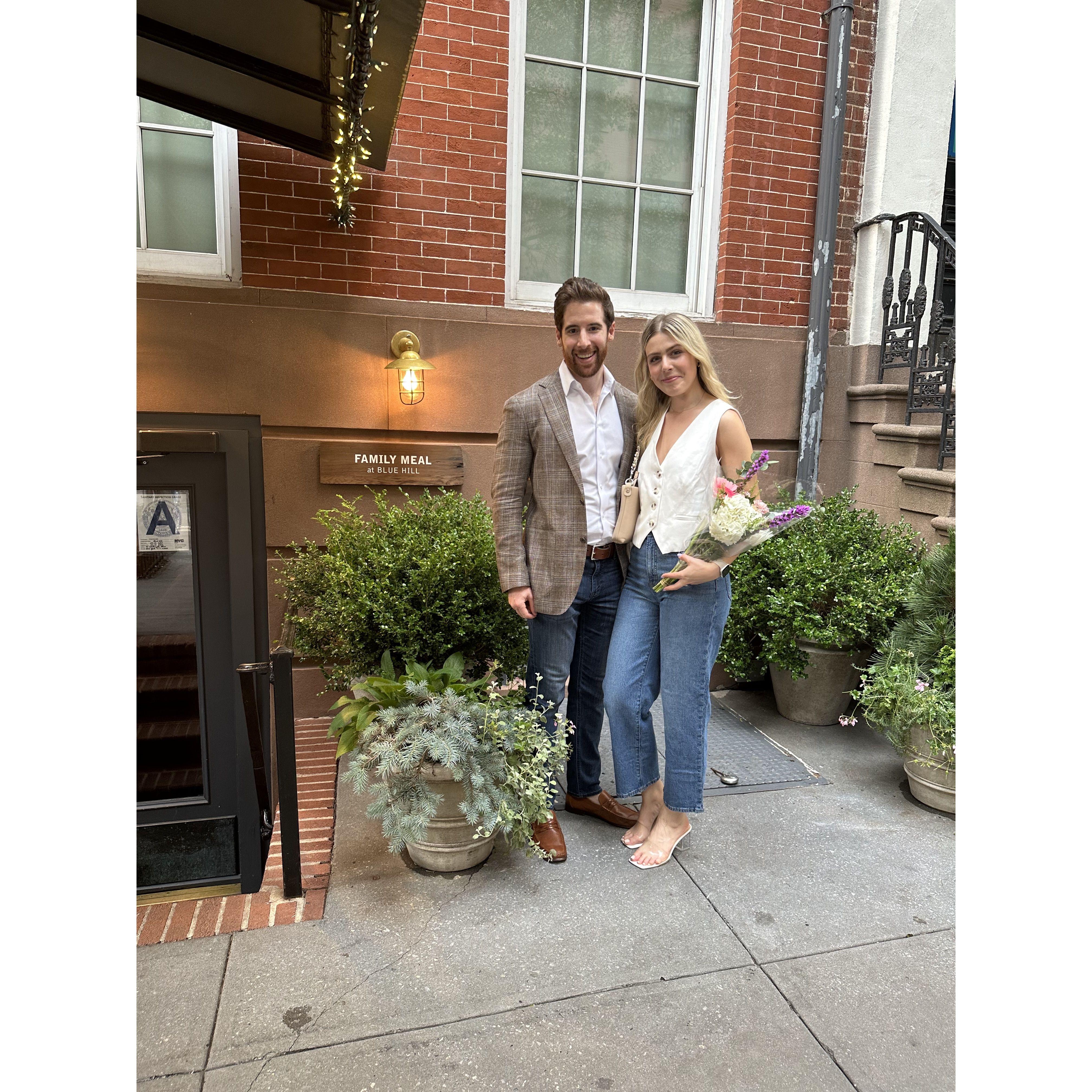 Sarah's 28th birthday dinner at Blue Hill! (June 2023)