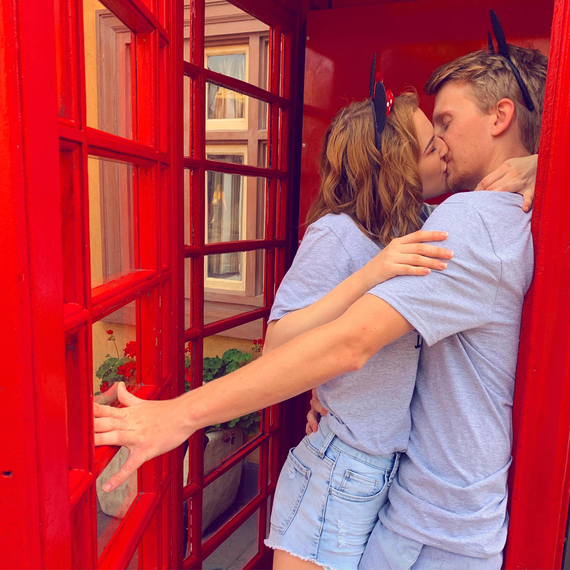 Chase and Jessica on a trip to Disneyworld in spring of 2019.