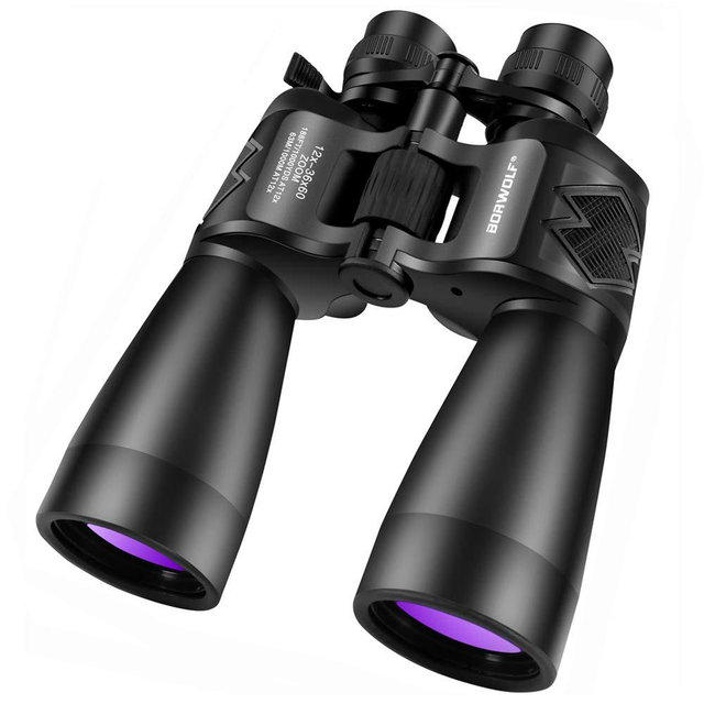 BORWOLF 12-36X60 High Magnification HD Professional Zoom Binoculars Outdoor Hunting Telescope High Power Binoculars for Bird Watching