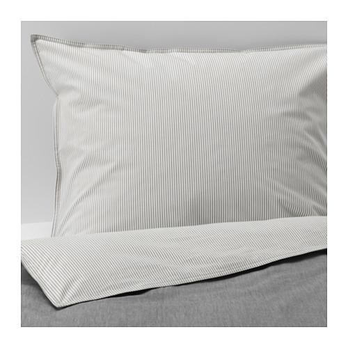 BLÅVINDA Duvet cover and pillowcase(s), gray