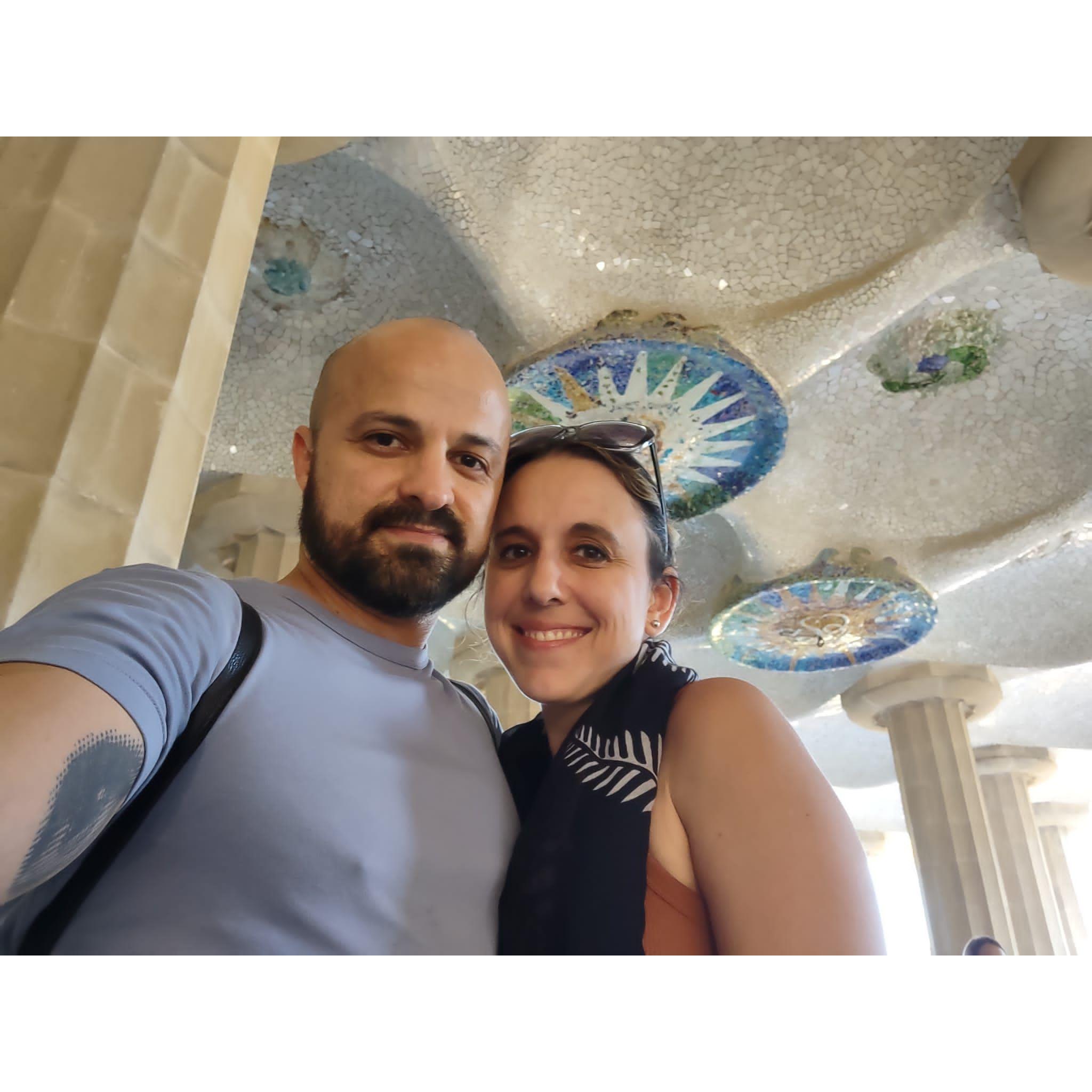 Enjoying Gaudi's architecture in Barcelona!