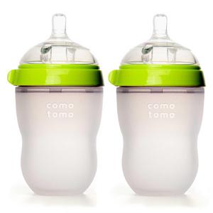 Comotomo™ 8-Ounce Baby Bottles in Green (2-Pack)