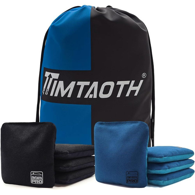 Timtaoth Dual Sided Corn Hole Bags Professional Cornhole Bags Set of 8 Regulation Corn Hole Bean Bags Slick and Stick