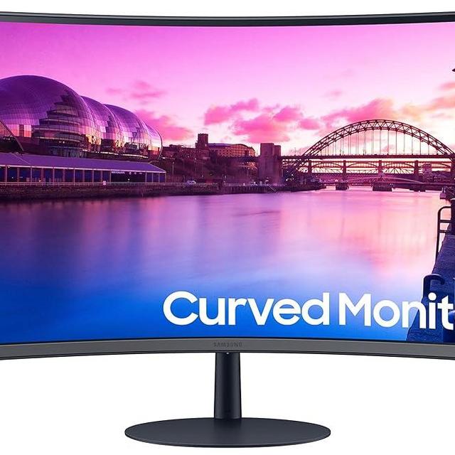 SAMSUNG 32-Inch S39C Series FHD Curved Gaming Monitor, 75Hz, AMD FreeSync, Game Mode, Advanced Eye Comfort, Frameless Display, Built in Speakers, Slim Metal Stand, LS32C392EANXGO, 2023, Black