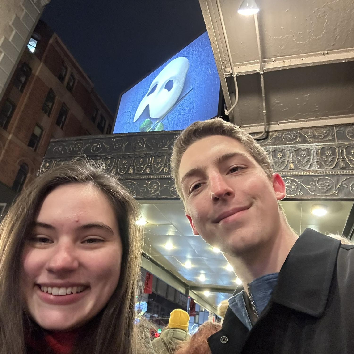 Daniel took Meredith to see Phantom for her birthday