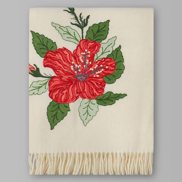 Hibiscus Throw Blanket