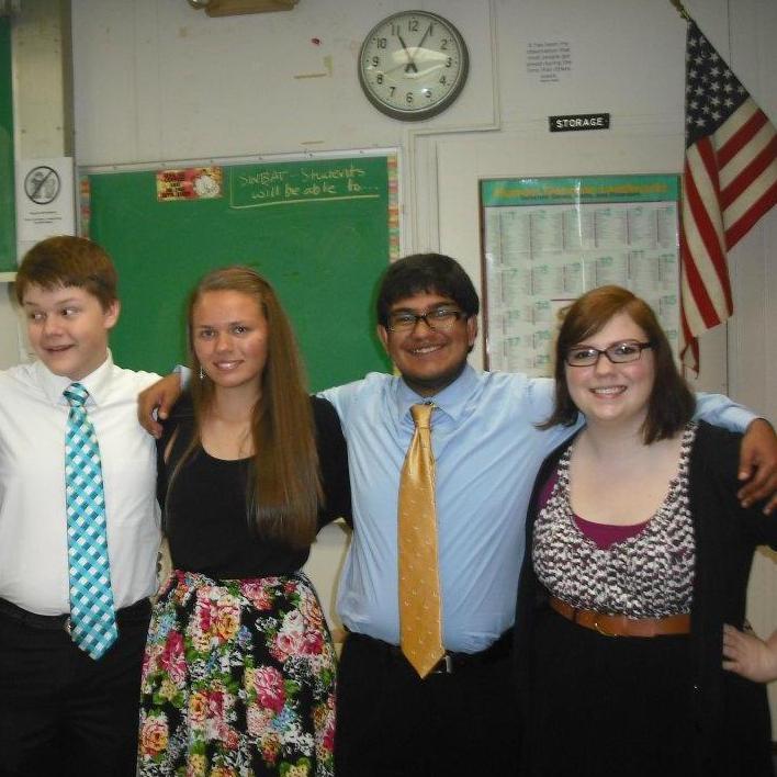 A picture of us on our last day of high school (before we started dating!) (2012)