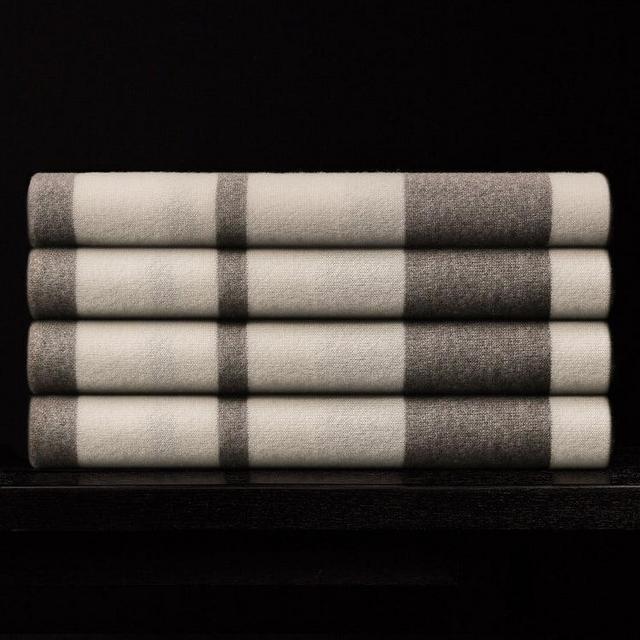 Cashmere Stripe Knit Blanket