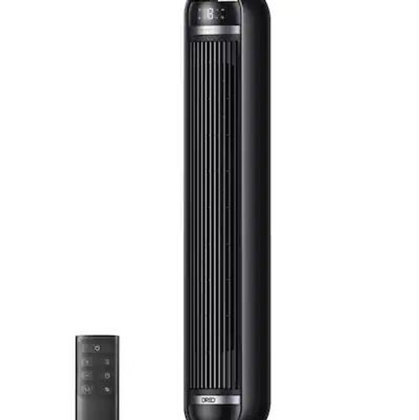 Dreo - 36-inch Tower Fan, 27ft/s Velocity, 90° Oscillating for Indoors with 8 Speeds, 4 Modes, Bladeless Fan, Nomad DC - Black